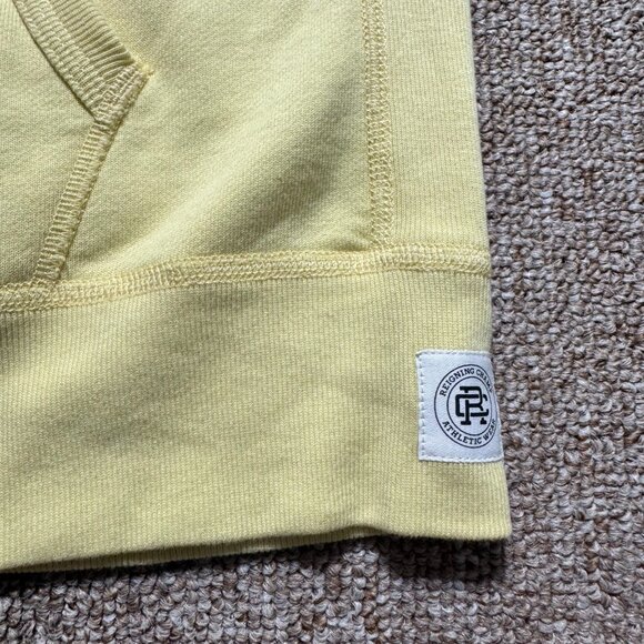 Reigning Champ Lightweight Terry Fleece Pullover Hoodie Yellow Medium - Picture 7 of 10